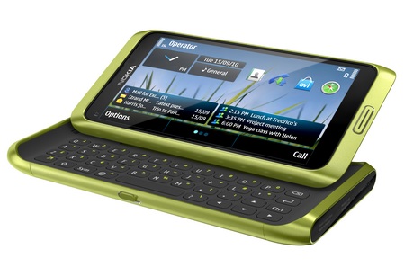 Nokia E7-00 Symbian^3 Phone with QWERTY green